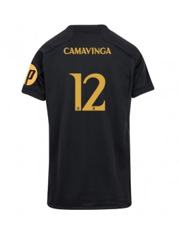 Billige Real Madrid Eduardo Camavinga #12 Tredjedrakt Dame 2023-24 Kortermet